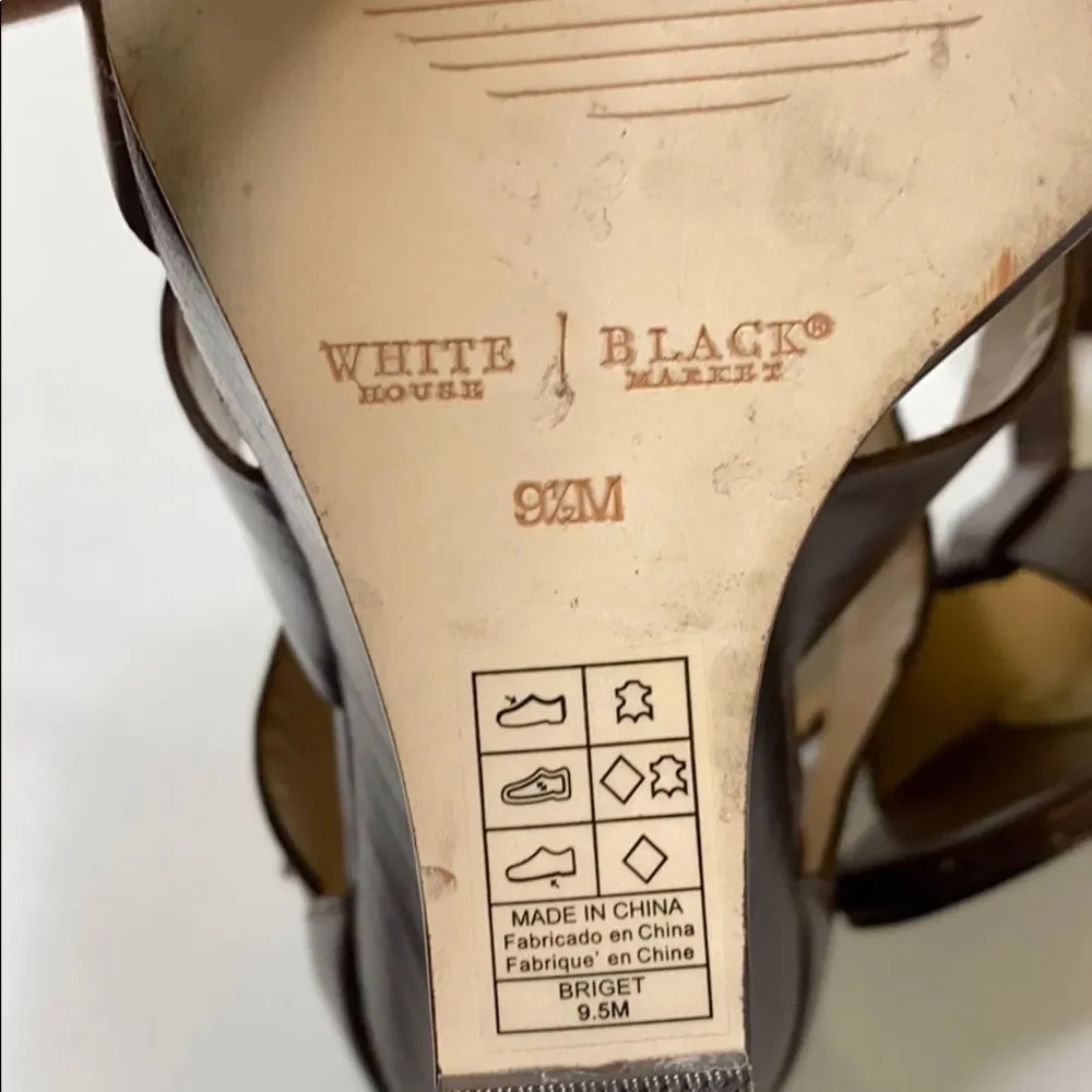 White House Black Market Bridget Wedge Sandals Size 9.5